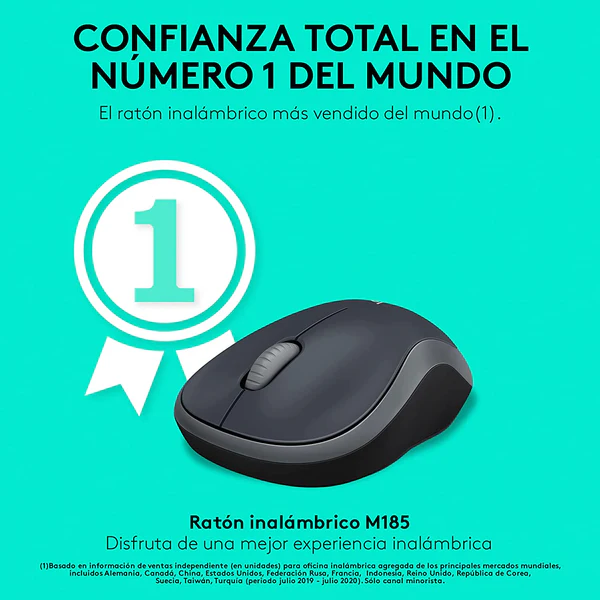Logitech M185 Wireless Mouse, 2.4GHz with USB Mini Receiver - Image 3