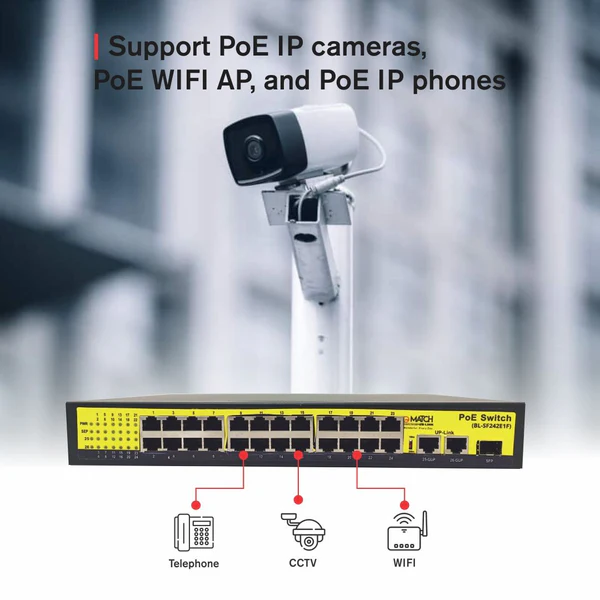 Match LB-Link BL-SF242E1F 24 Port PoE Switch with - Image 4