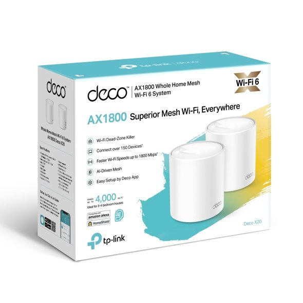 Home Mesh WiFi 6 TP-Link Deco X20 AX1800 PACK OF 2 - Image 3