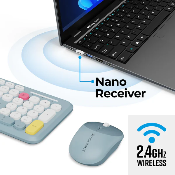 ZEBRONICS Wireless Keyboard & Mouse Combo – Companion 302, 2.4GHz, 13 Multimedia Keys - Image 5