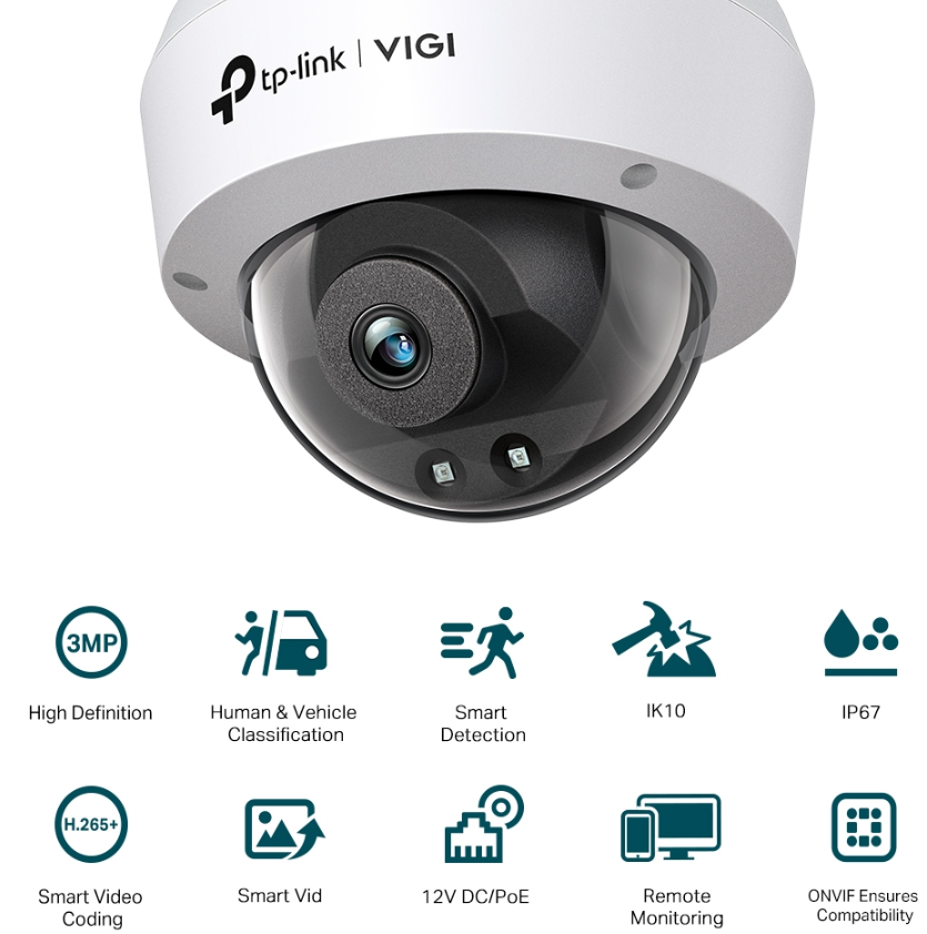 Tp-link VIGI C230I 2.8mm 3MP IR Dome Network IP CAMERA - Image 6