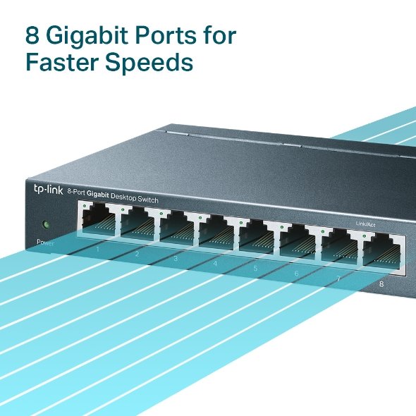 TP-Link TL-SG108-M2 8-Port 2.5G Multi-Gigabit Desktop Switch - Image 6