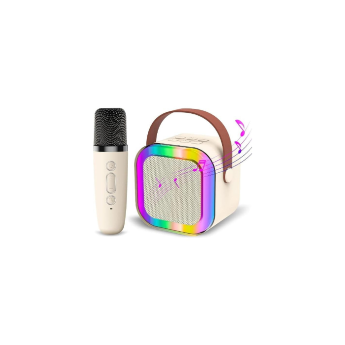 K12 Kids Bluetooth Karaoke Speaker with Mic & RGB LED Lights