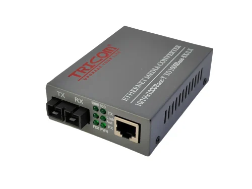 TRICOM Media Converter GS03 10/100/1000 Mbps GIGA Single Mode Dual Fiber - Image 2