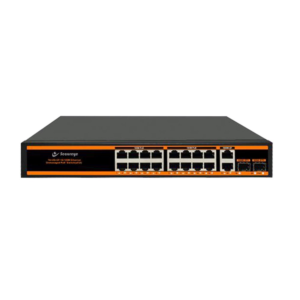 Secureye POE Switchs S-16FE-2UG-2UF-300W-NB 16 Port - Image 2