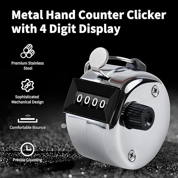 Jaap Counter – 4-Digit Metal Hand Tally Counter with Finger Ring Grip - Image 4