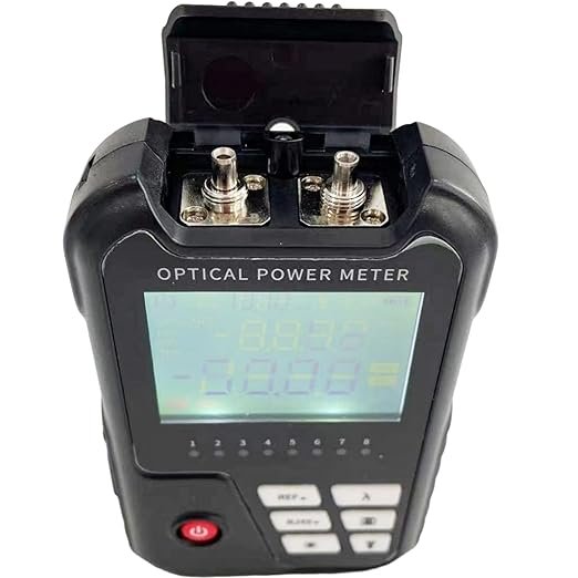3 in 1 Optical Power Meter with Laser Light FC/SC Universal Interface 2MW Visual Fault Locator VFL Lan Tester Rj45 Network Cable Tester, Power Meter