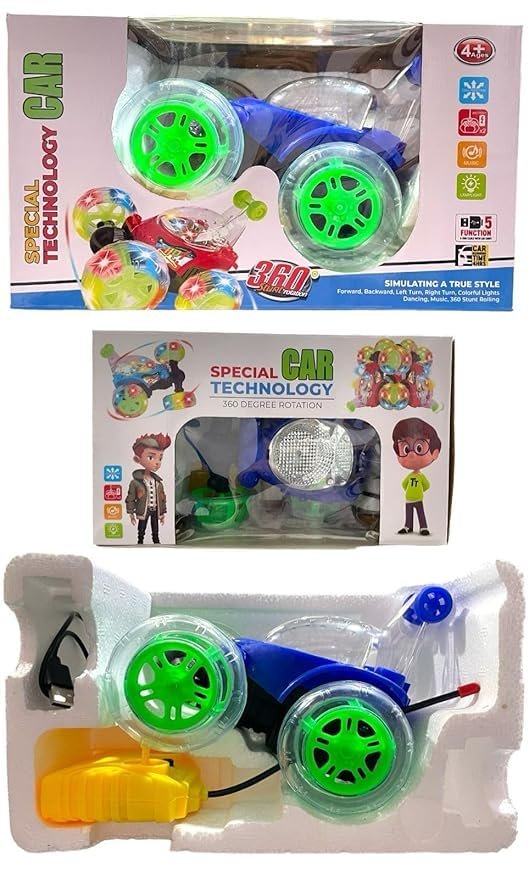 360 Rotation Stunt Car with SoDegree und, Special Technology Red, Blue, Green, Yellow - Image 2