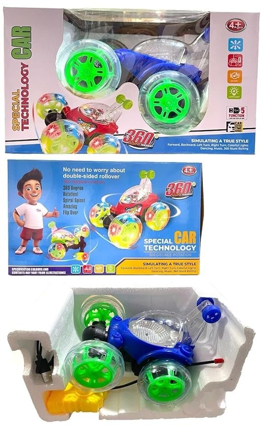 360 Rotation Stunt Car with SoDegree und, Special Technology Red, Blue, Green, Yellow - Image 5