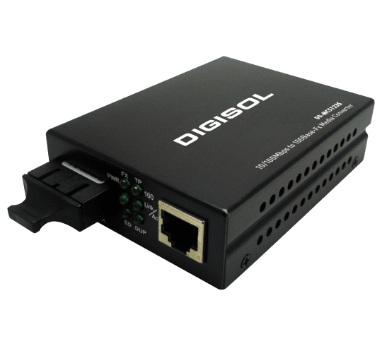 Digisol DG-MC5123 – 10/100Mbps to 100Base-Fx Media Converter (Single Mode 20Kms) - Image 2
