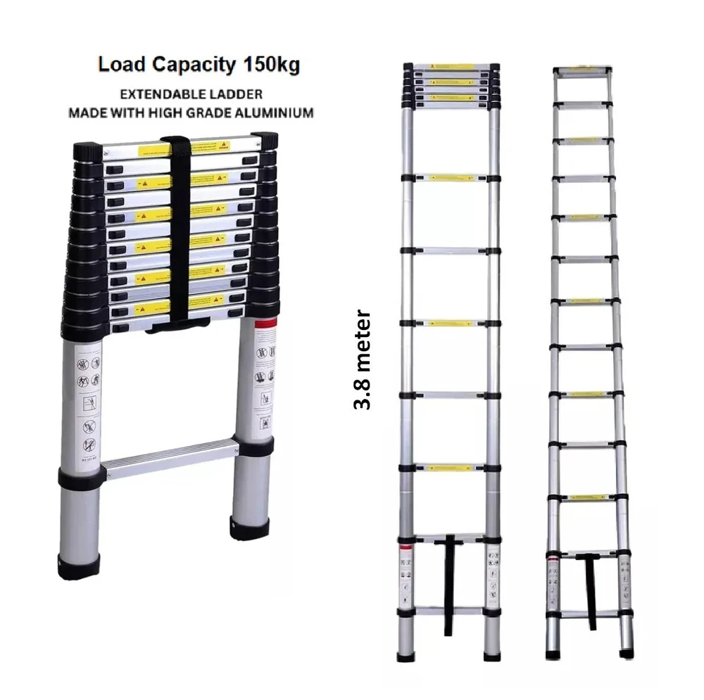Telescopic Aluminium Ladder 3.8m (12.46 Feet)