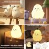 Rechargeable Silicone Pear Night Lamp