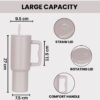 Insulated Stainless Steel Tumbler with Handle