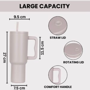 Insulated Stainless Steel Tumbler with Handle