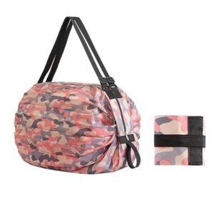 Folding Supermarket Shopping Bag with Zipper