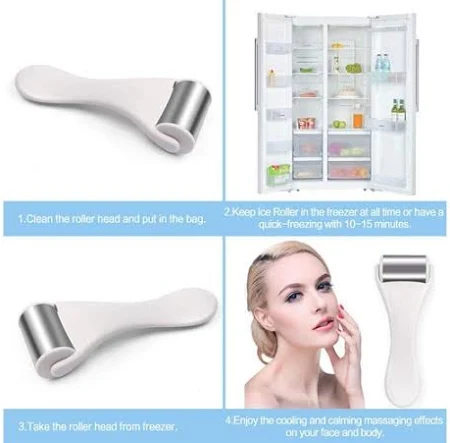 Steel Ice Roller-Puffy Eyes, redness, pimples,digital eyes stress reduction(1pc) - Image 4