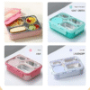 4 Compartment Lunch Box with Spoon